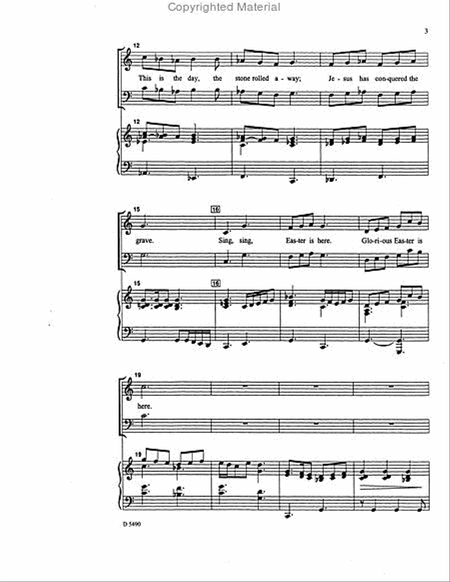 Easter Is Here 3-Part scores gallery preview page 3