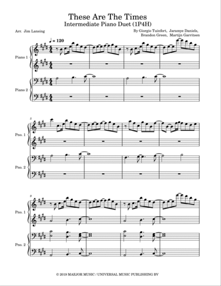 These Are The Times Piano Method scores gallery preview page 2