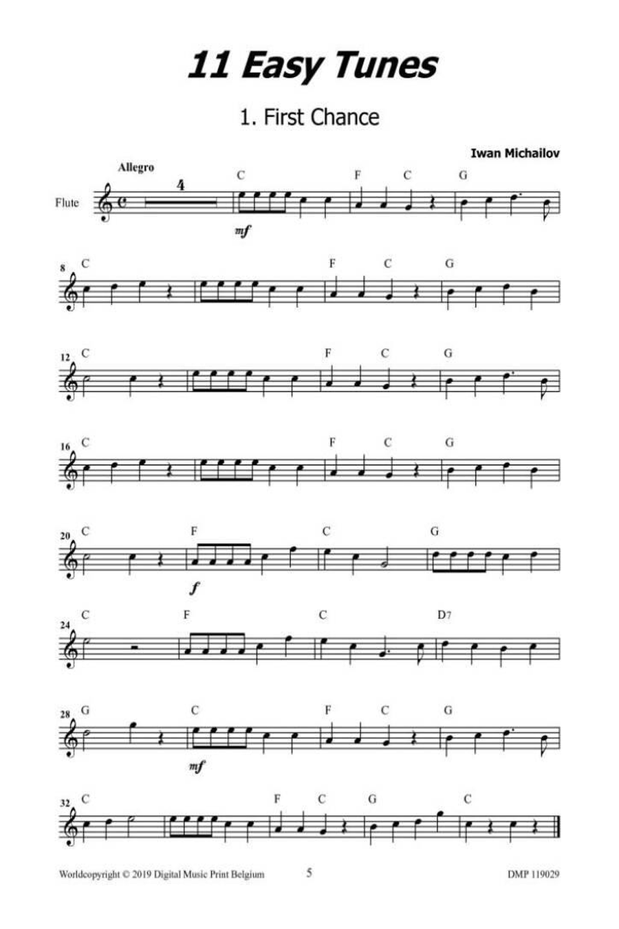 11 Easy Tunes for Flute 11 Easy Tunes for Flute Flute Solo scores gallery preview page 2