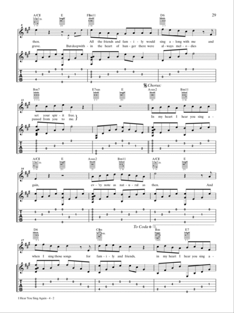 I Hear You Sing Again I Hear You Sing Again Guitar Tablature scores gallery preview page 2