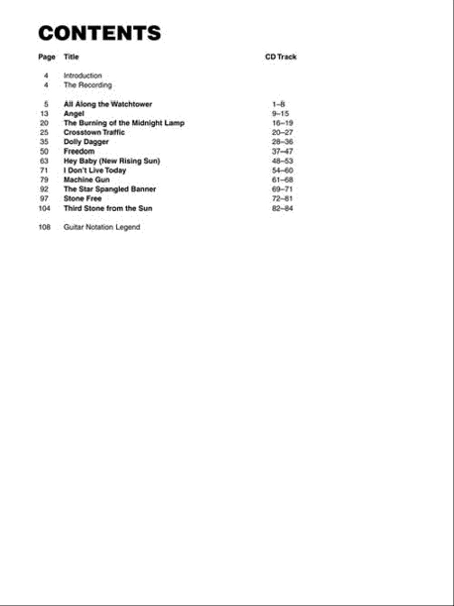 Jimi Hendrix – Volume 2 Electric Guitar scores gallery preview page 3