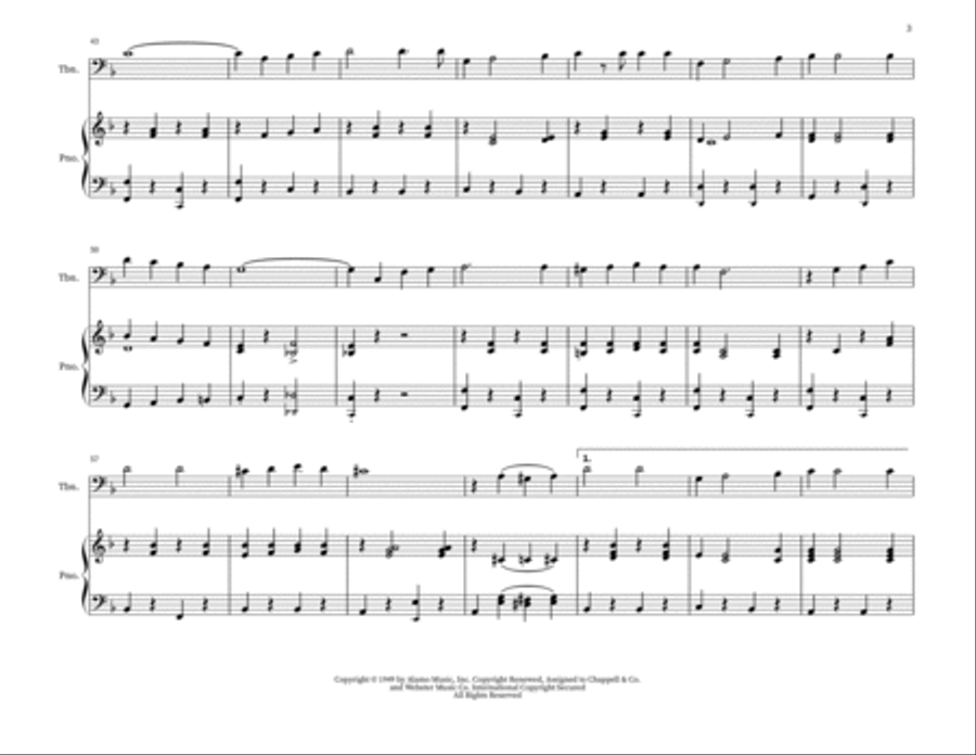 The Merry Christmas Polka Trombone Duet scores gallery preview page 3