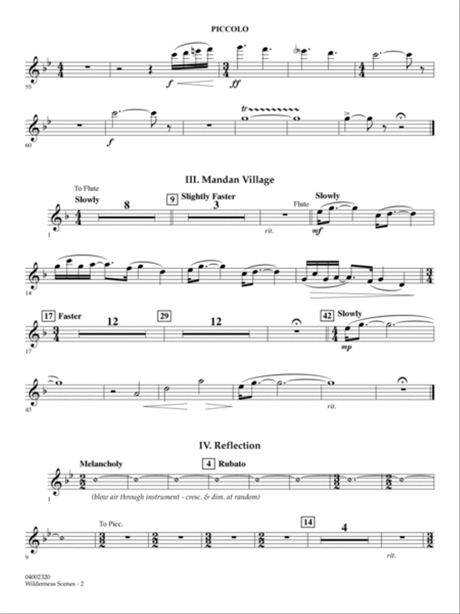 Wilderness Scenes (from The Journal Of Discovery) - Piccolo Concert Band scores gallery preview page 2