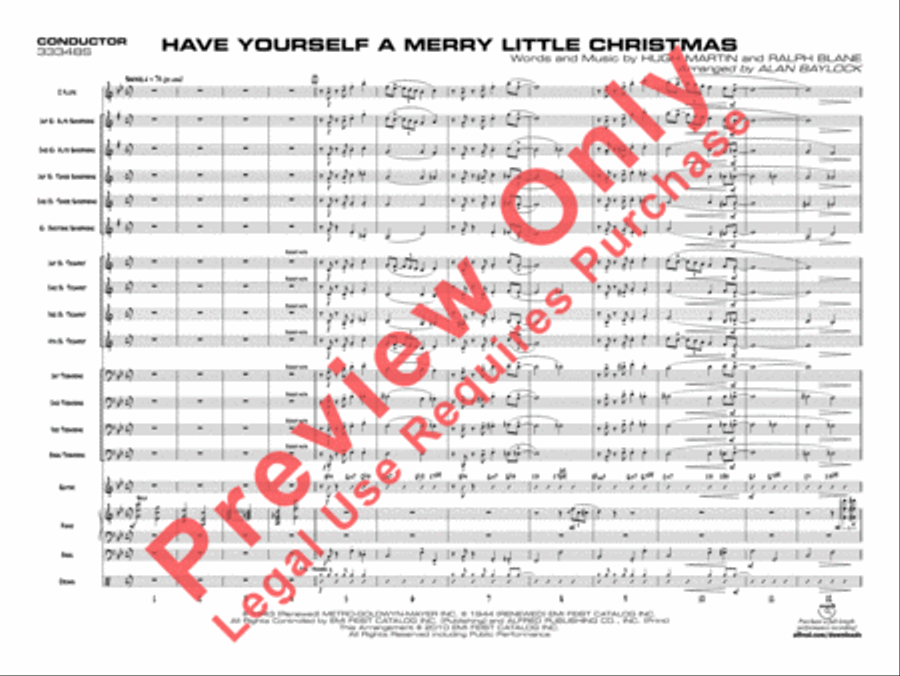 Have Yourself a Merry Little Christmas Jazz Ensemble scores gallery preview page 4