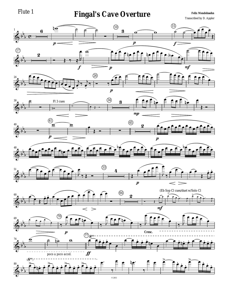 Fingal's Cave Overture Concert Band scores gallery preview page 5