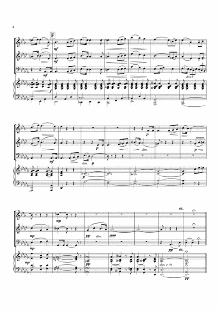 Andante Religioso Brass Trio scores gallery preview page 4