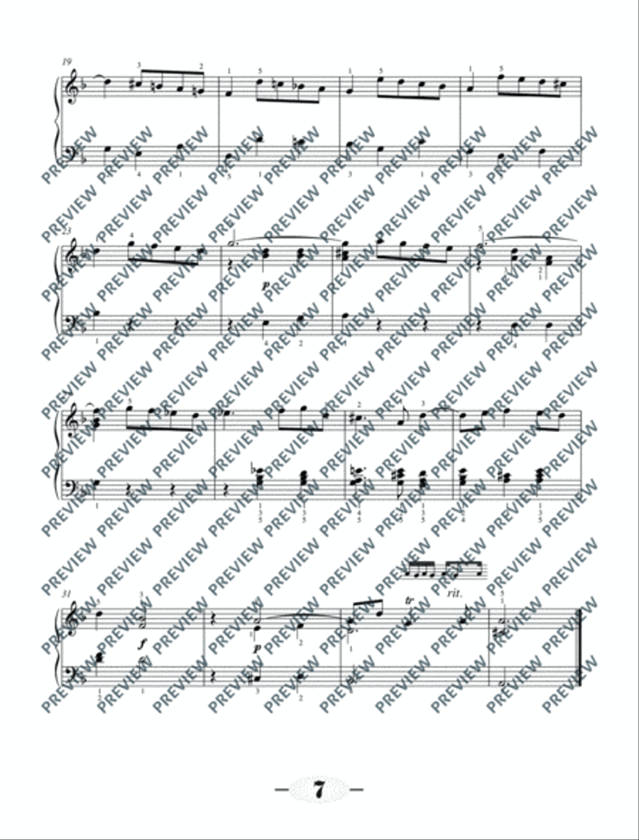 Wassermusik & Feuerwerksmusik Piano Solo scores gallery preview page 8