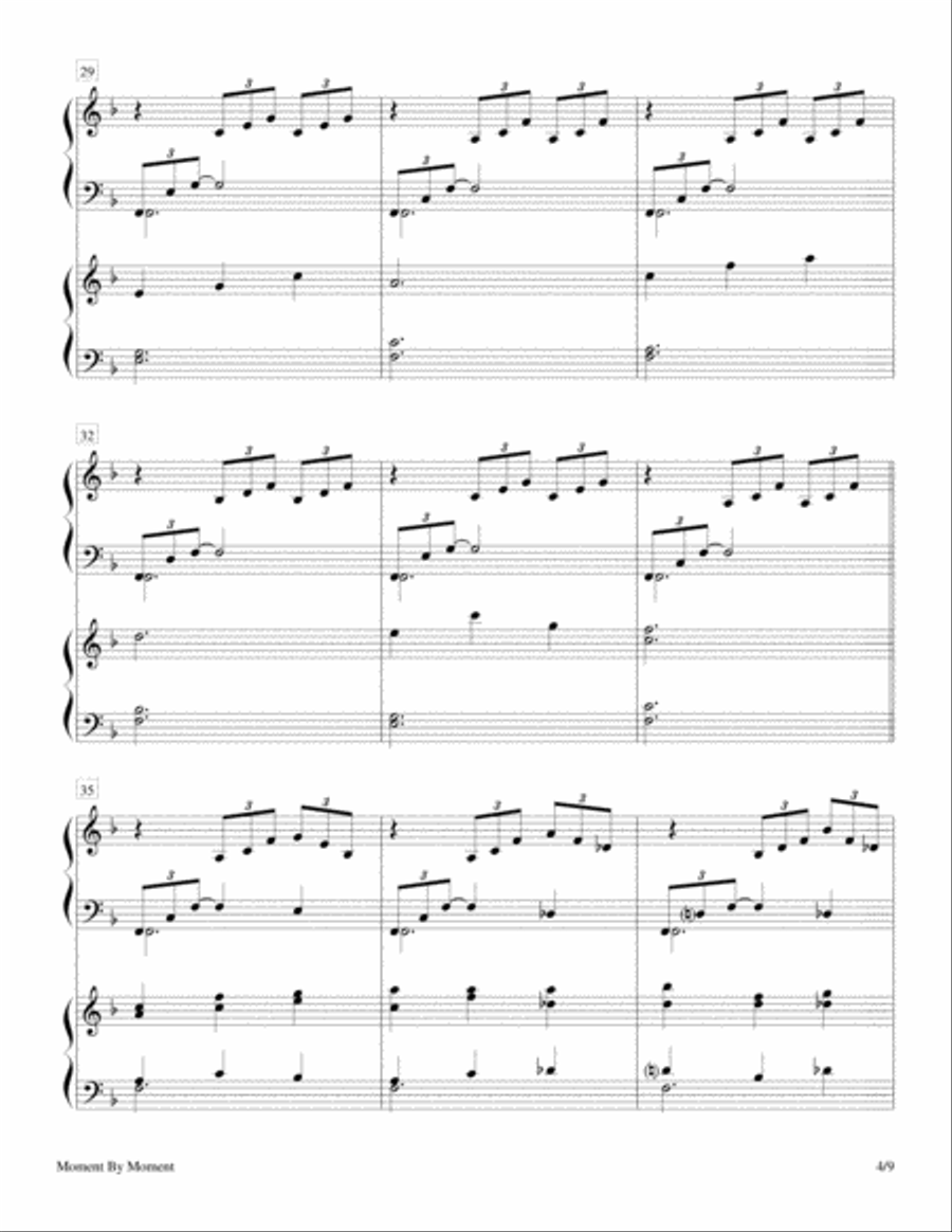 Moment By Moment (Keyboard Duet - 2 Pianos, 4 Hands) 2 Pianos, 4-Hands scores gallery preview page 4