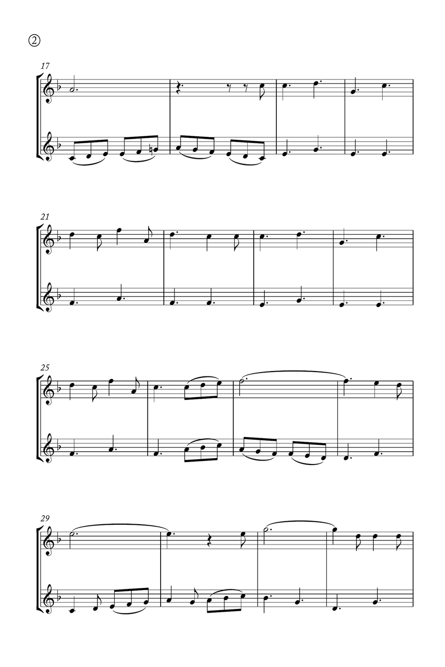 Oh Holy night Trumpet Duet scores gallery preview page 2