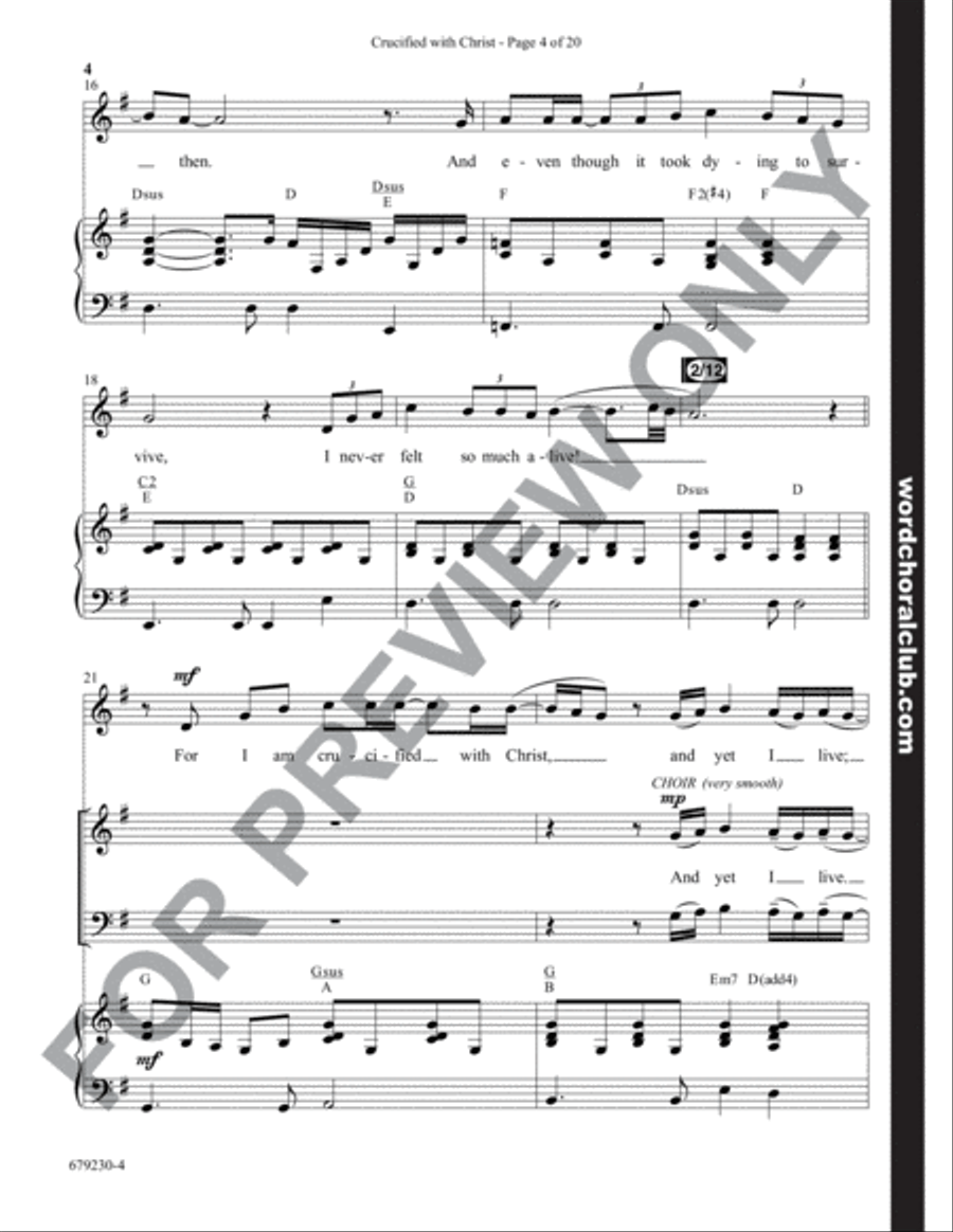 Crucified with Christ - Anthem 4-Part scores gallery preview page 4