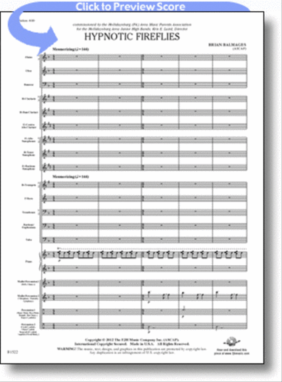 Hypnotic Fireflies Concert Band scores gallery preview page 1