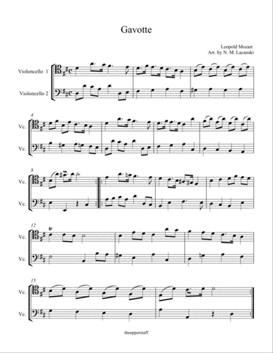 Gavotte Gavotte String Duet scores gallery preview page 2