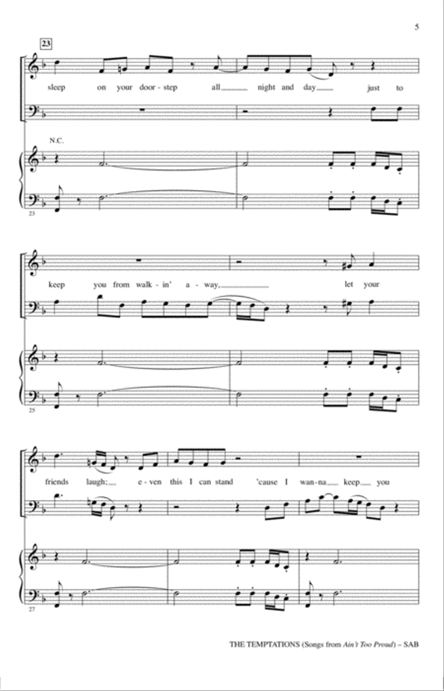 The Temptations (Songs from Ain't Too Proud) (arr. Mark Brymer)