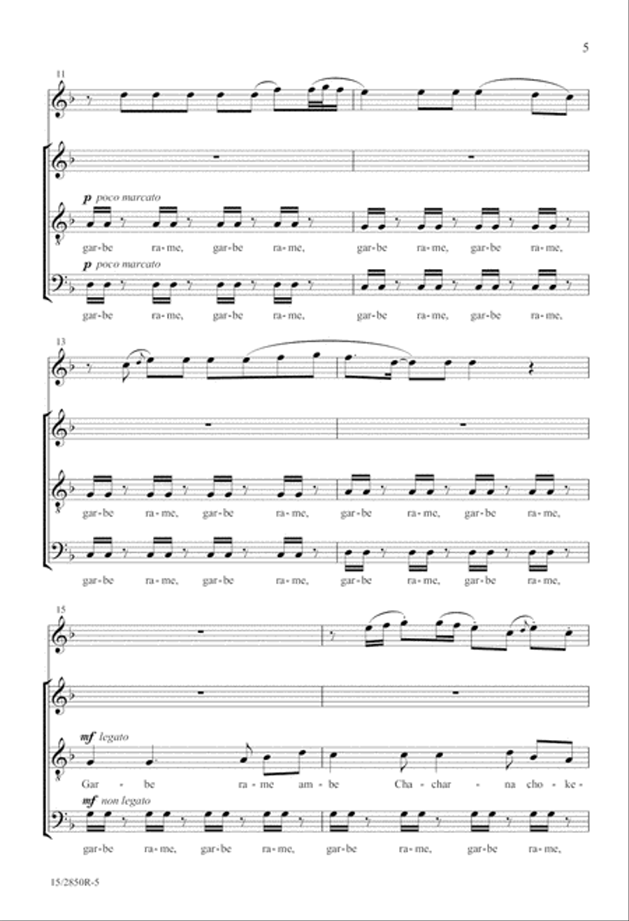 Garbe rame (Dancing With Gourds) 4-Part scores gallery preview page 6