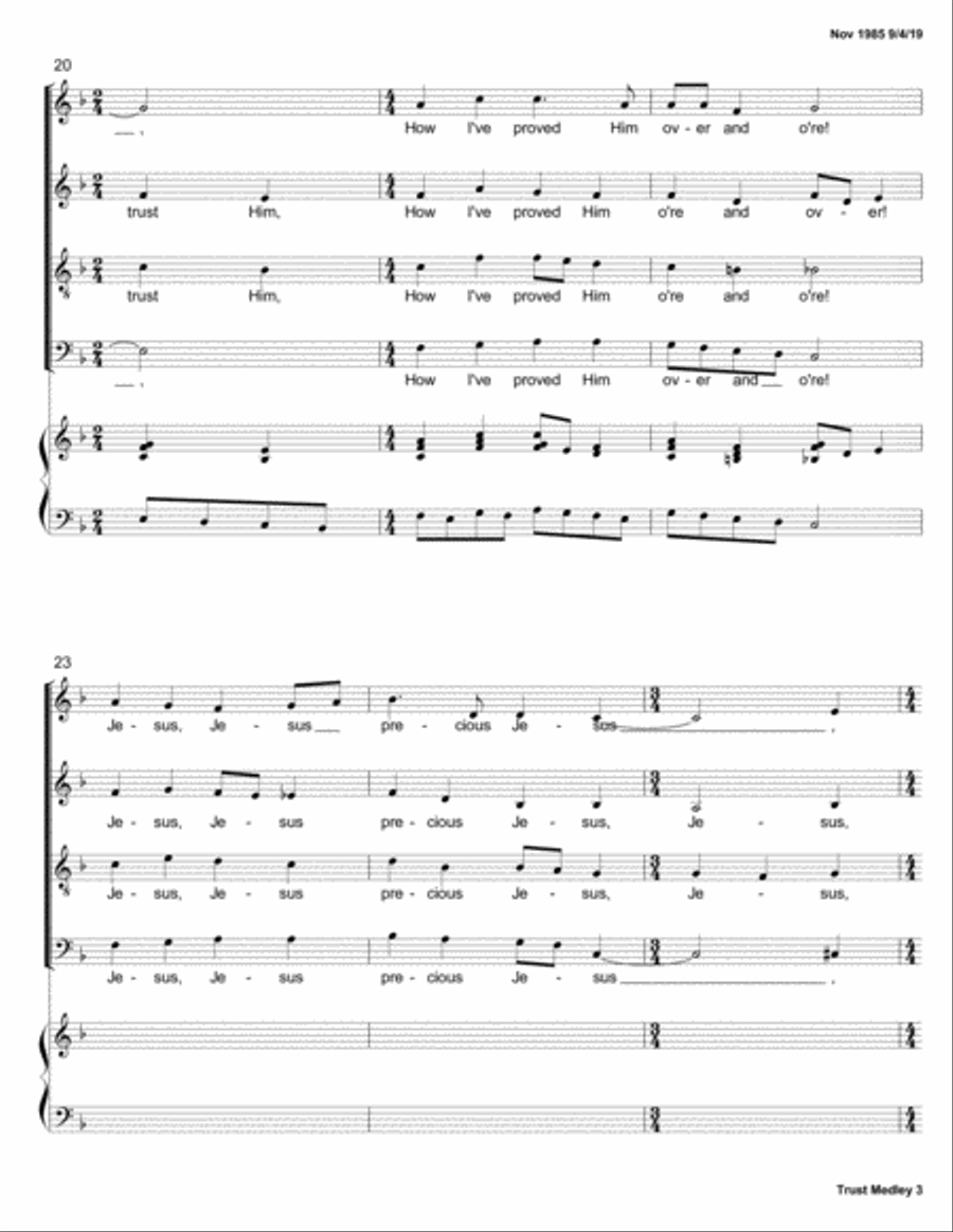 Trust Medley Trust Medley 4-Part scores gallery preview page 3