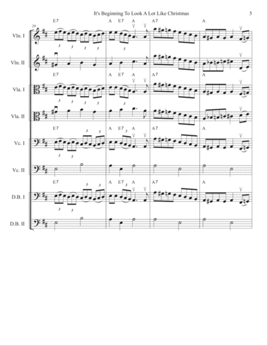 It's Beginning To Look Like Christmas String Quartet scores gallery preview page 5
