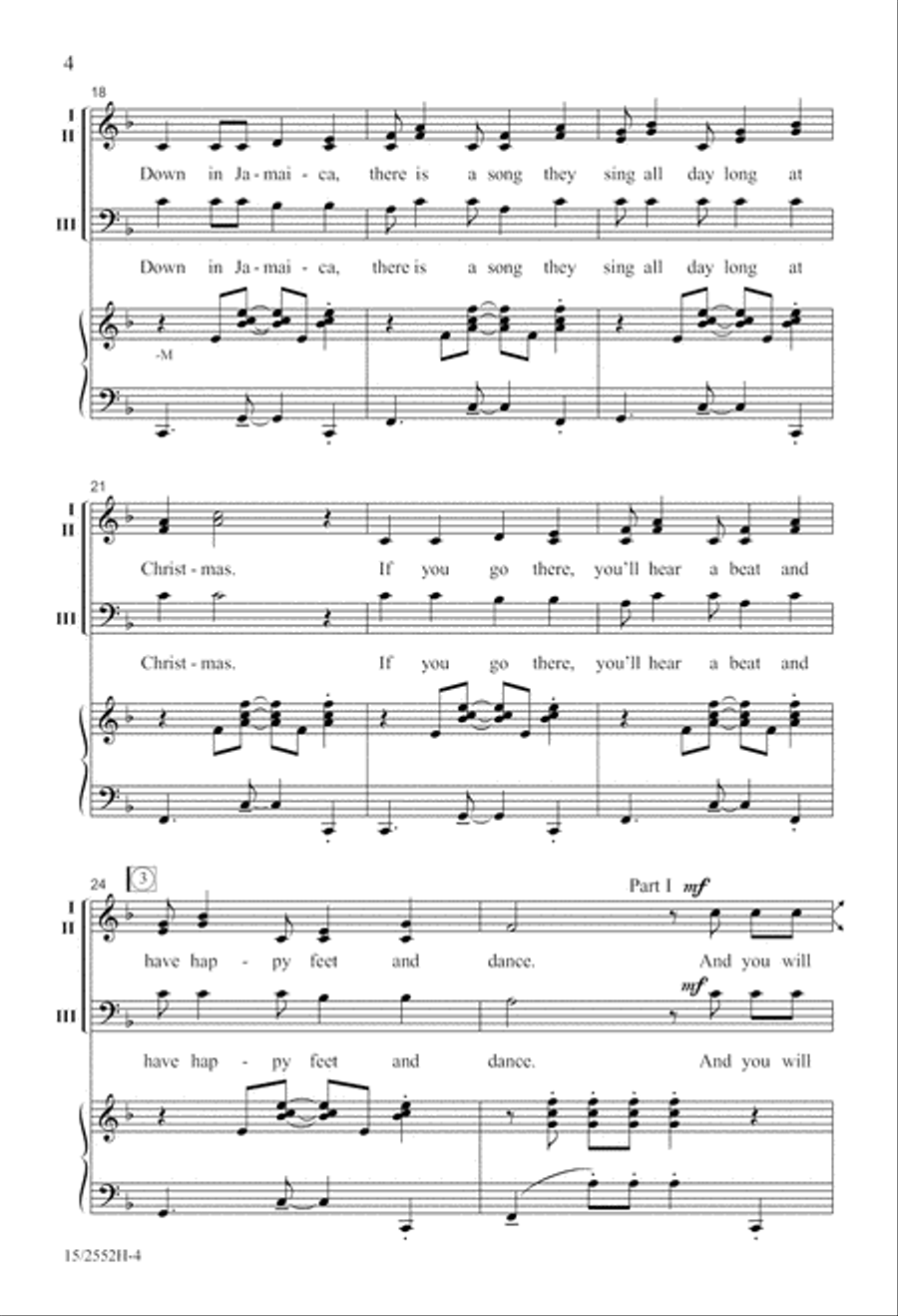 Jamaican Noel 3-Part scores gallery preview page 5