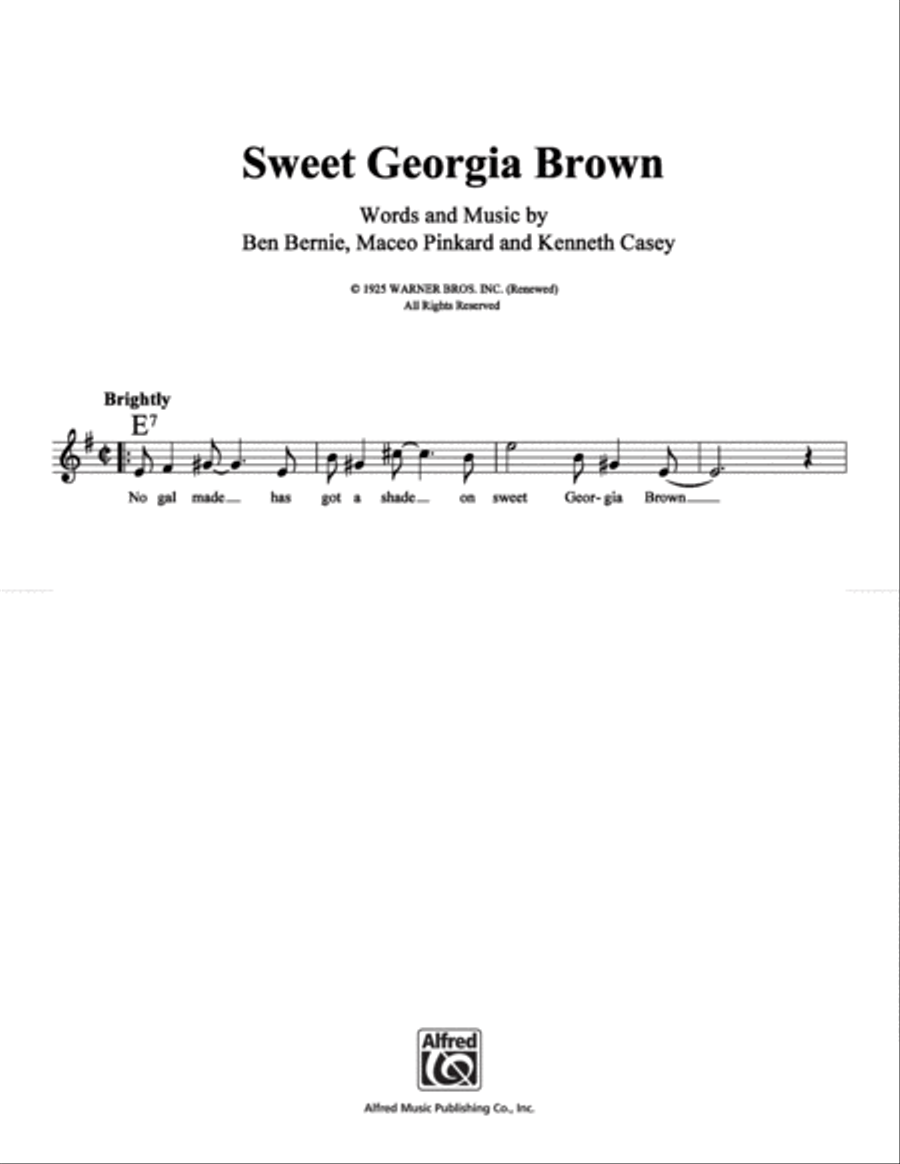 Sweet Georgia Brown School and Community scores gallery preview page 1