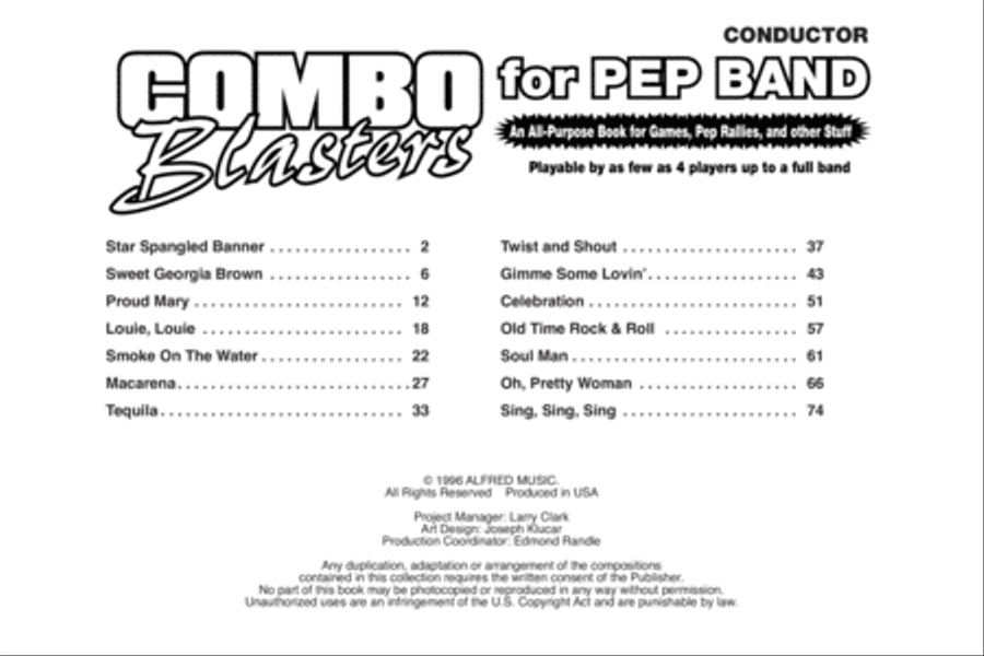Combo Blasters for Pep Band (Conductor, CD) Pep Band scores gallery preview page 2