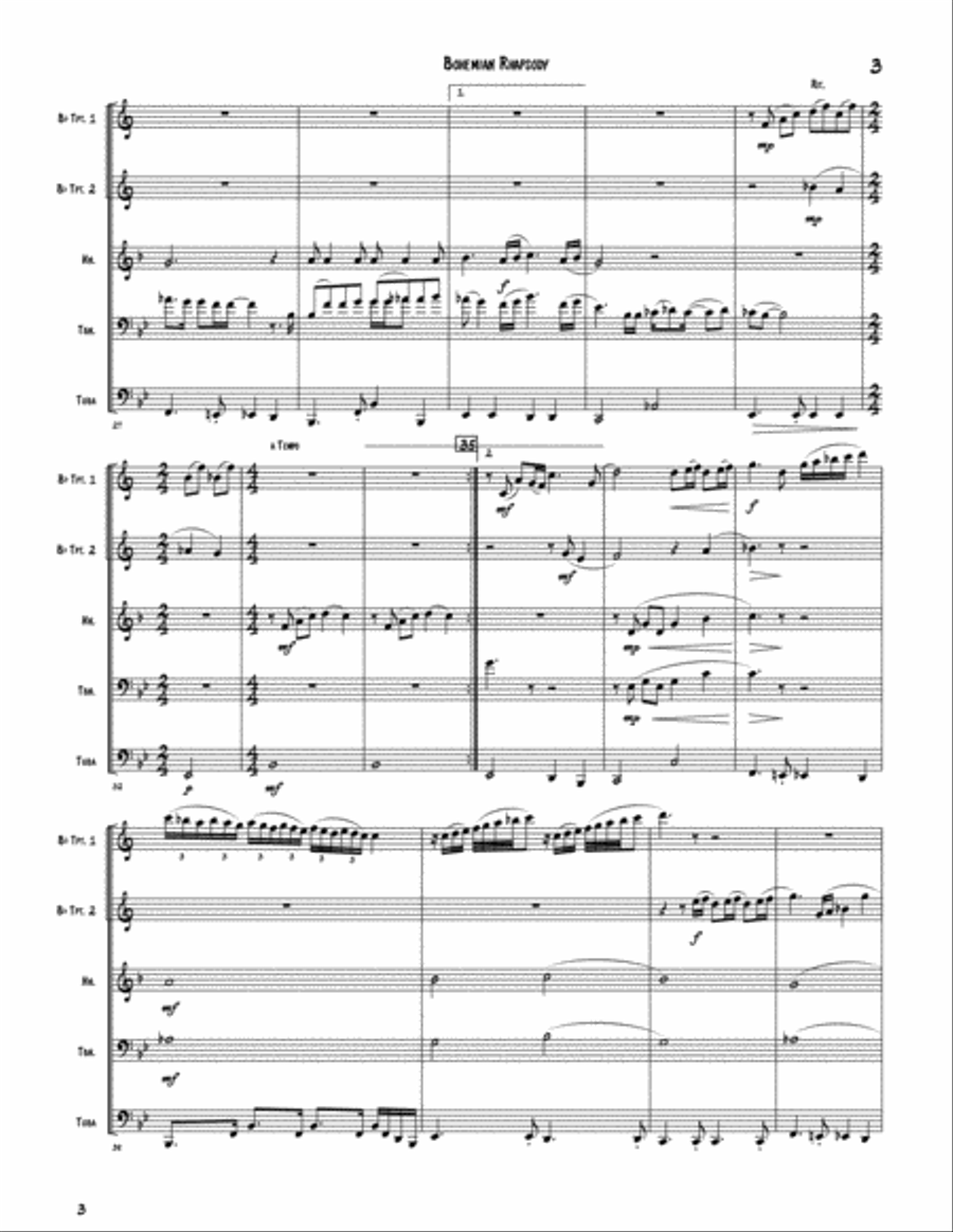 Bohemian Rhapsody School and Community scores gallery preview page 4