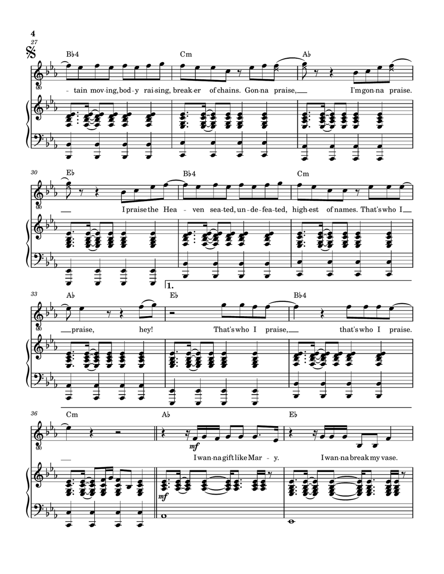 That's Who I Praise Piano, Vocal, Guitar scores gallery preview page 5