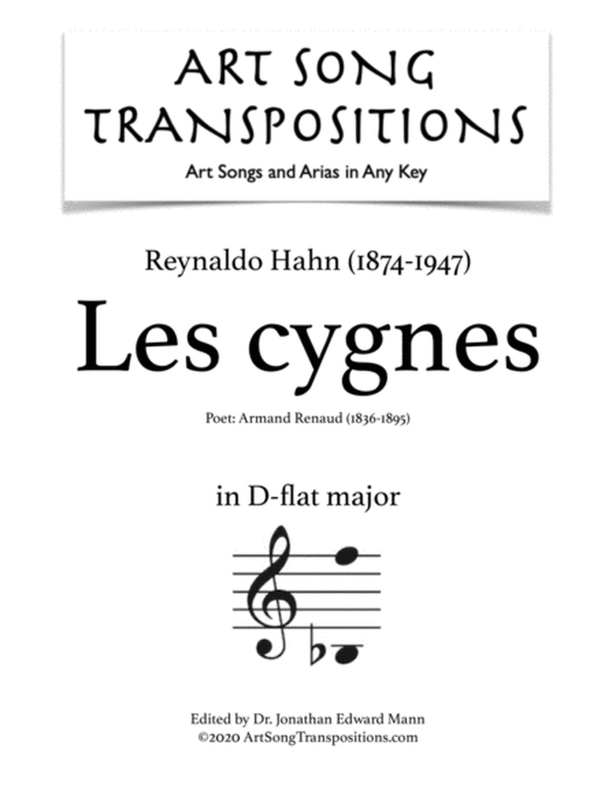 HAHN: Les cygnes (transposed to D-flat major)