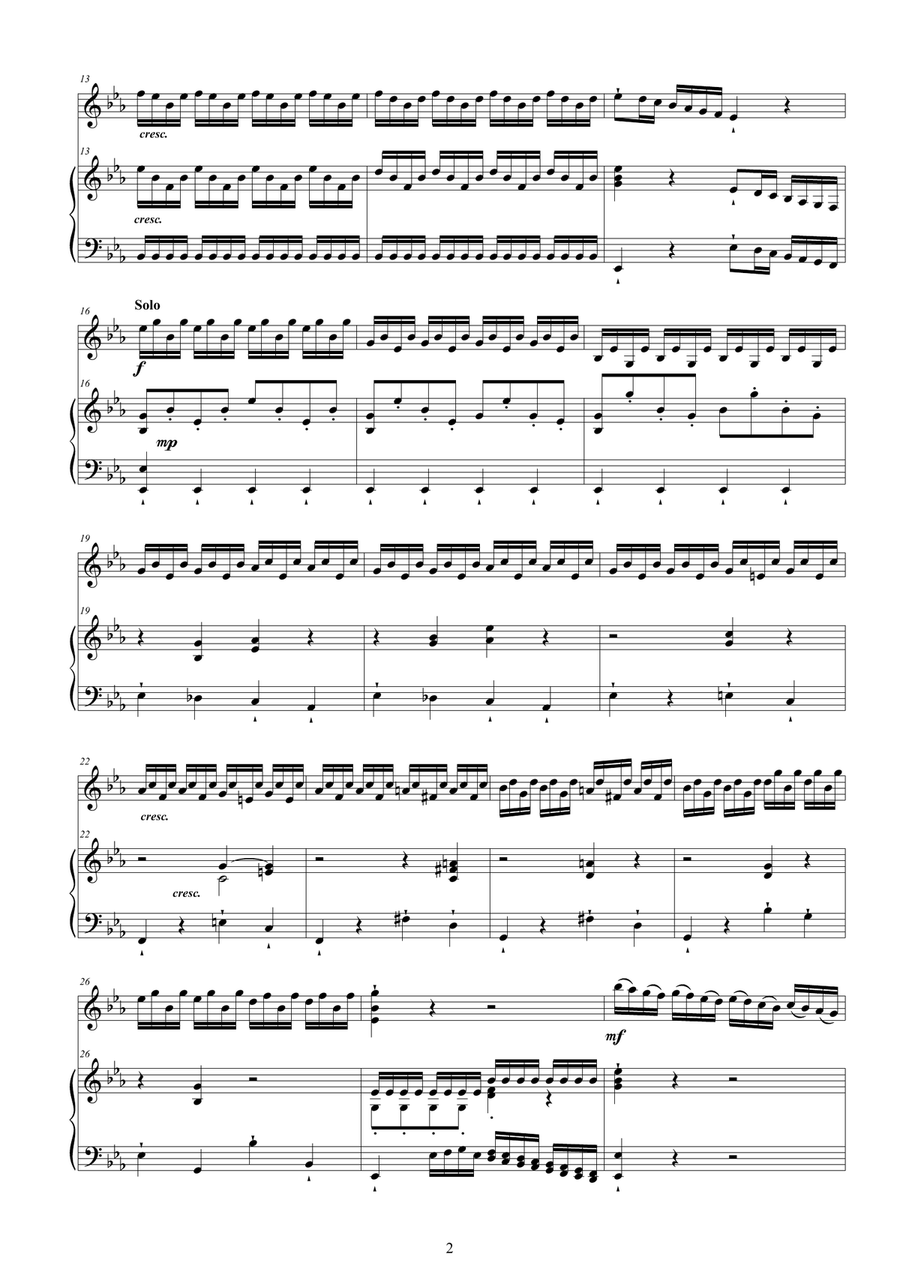 Vivaldi - Violin Concerto No.5 in E flat - La tempesta di mare - RV 253 Op.8 for Violin and Piano Vivaldi - Violin Concerto No.5 in E flat - La tempesta di mare - RV 253 Op.8 for Violin and Piano Violin Solo scores gallery preview page 2