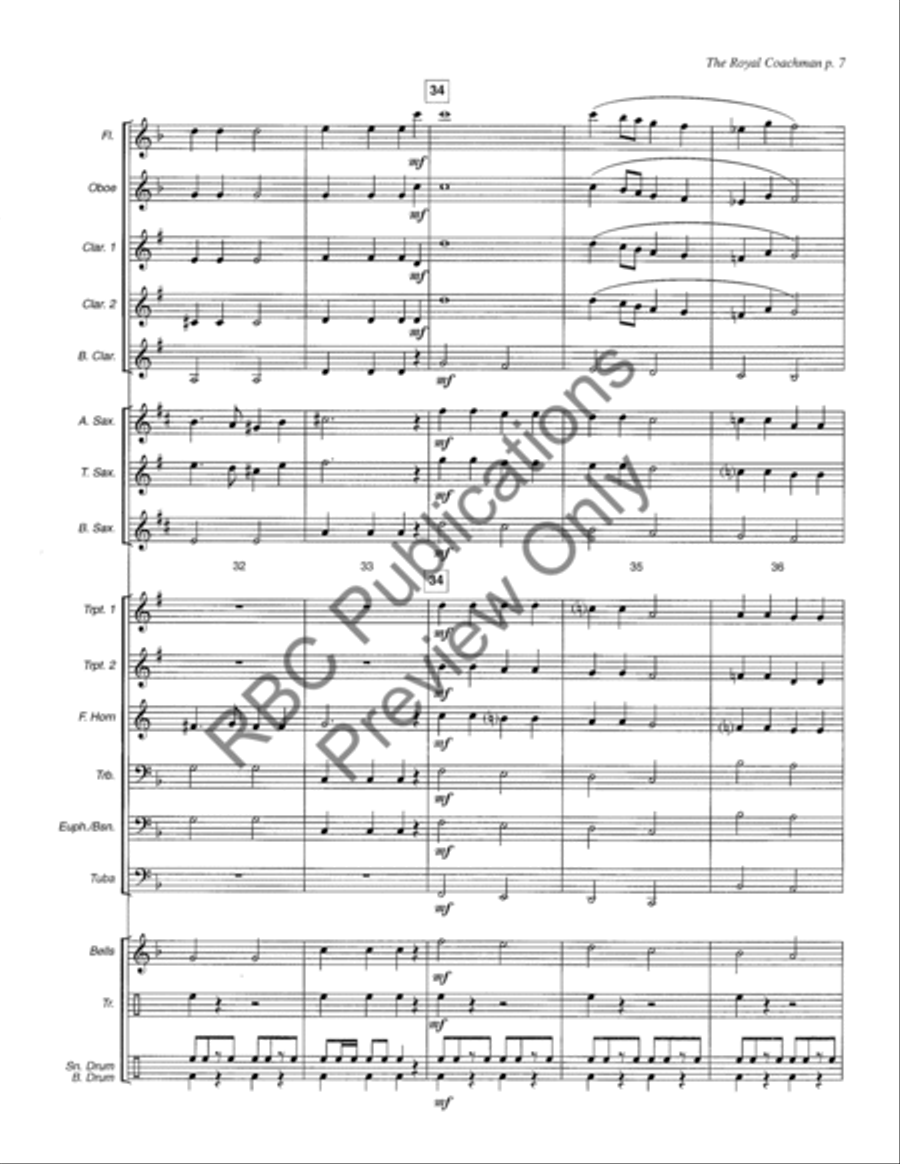 Royal Coachman Royal Coachman Concert Band scores gallery preview page 10