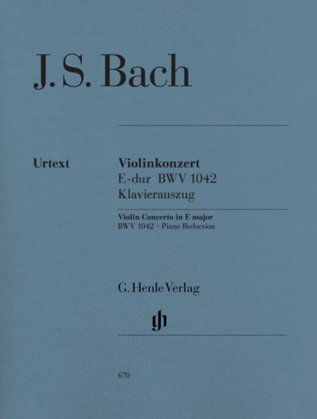 Bach - Concerto E Major Bwv 1042 Violin/Piano