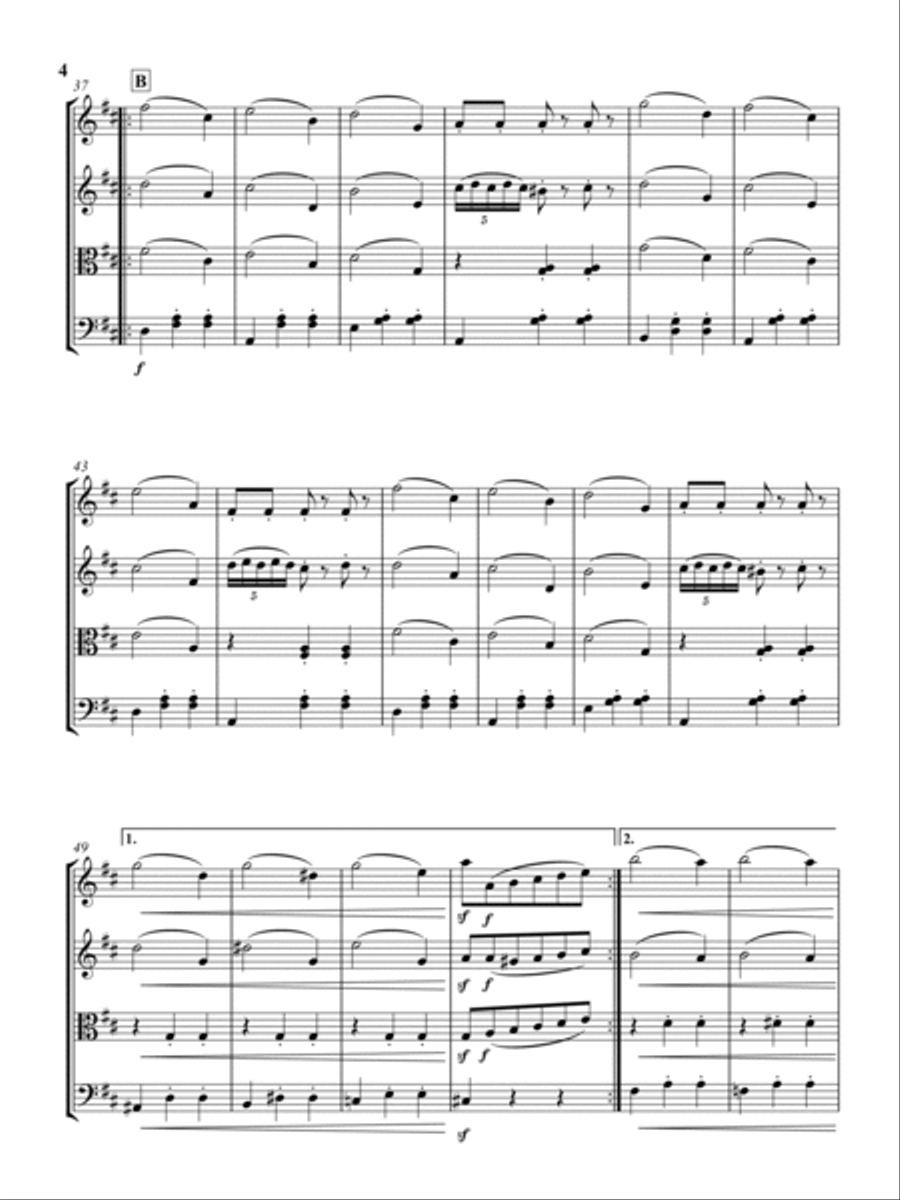 Waltz of the Flowers from The Nutcracker Suite, Op. 71a String Quartet scores gallery preview page 5