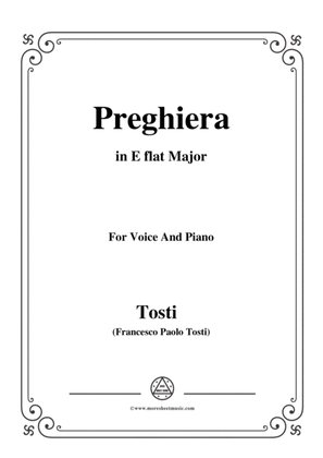 Book cover for Tosti-Preghiera in E flat Major,for Voice and Piano