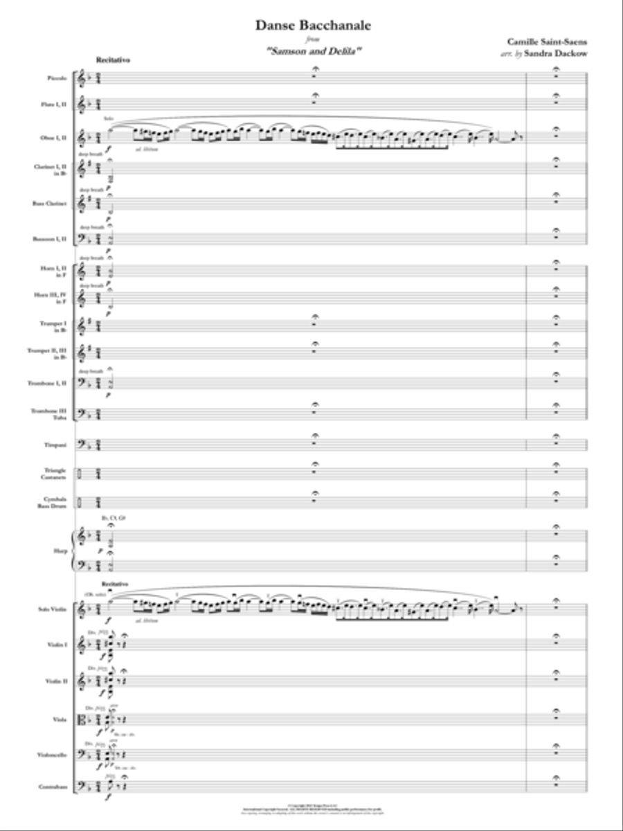 Samson Et Dalila, Op. 47: Danse Bacchanale Orchestra scores gallery preview page 2