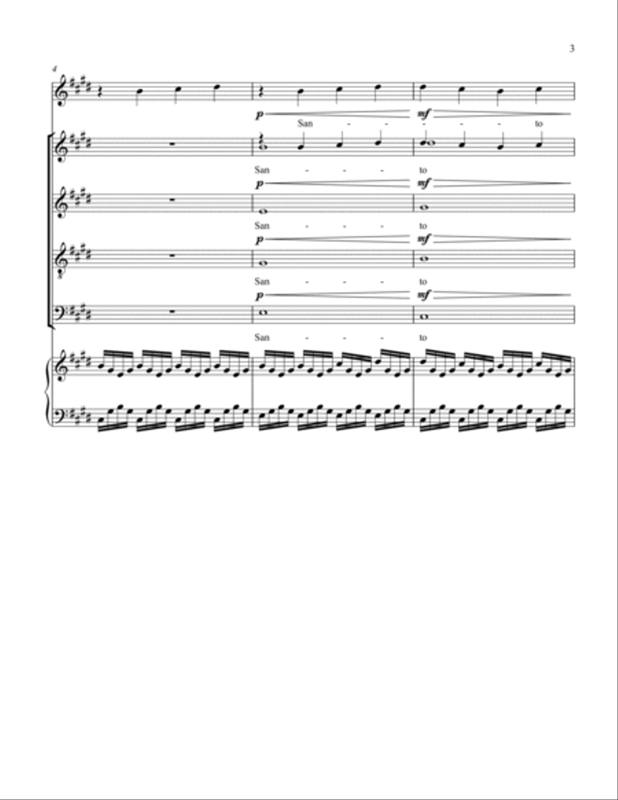 Santo (1997) - Juan Guerra Gonzalez Choir scores gallery preview page 3