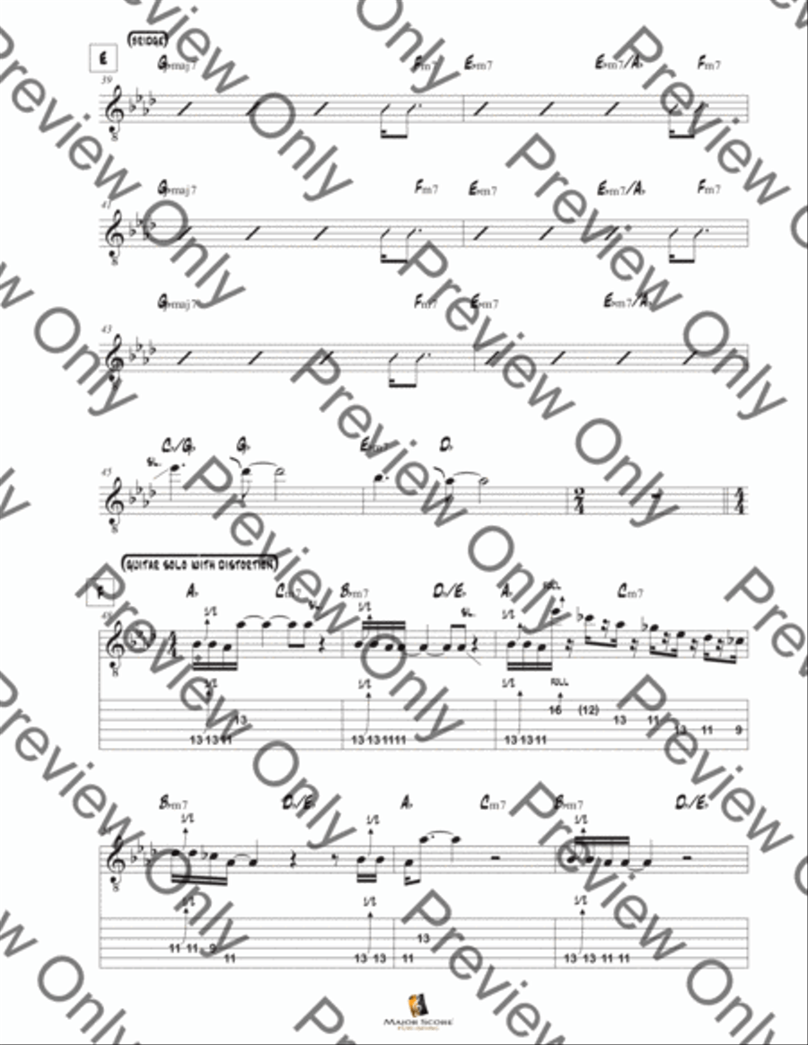 Easy Electric Guitar scores gallery preview page 3
