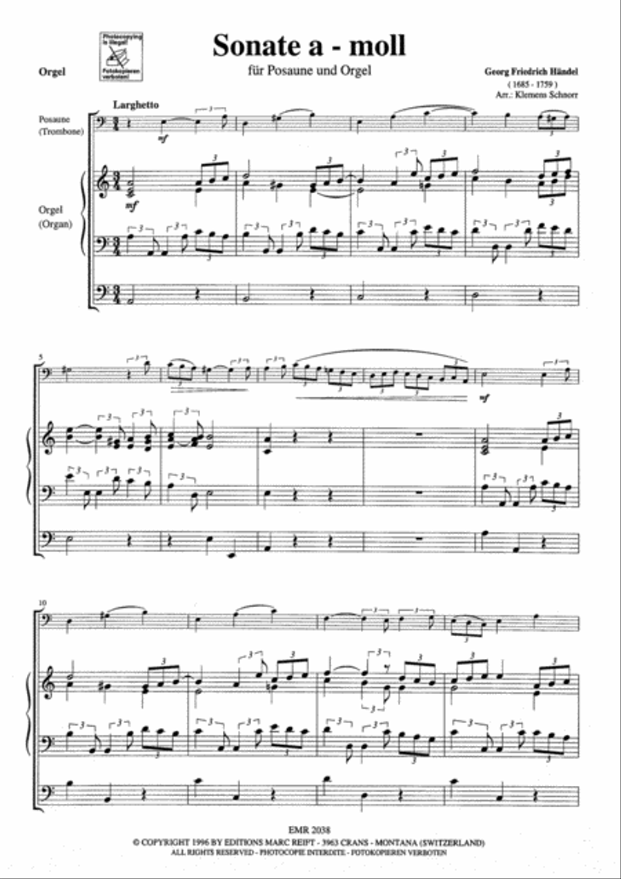 Sonata in G Minor Sonata in G Minor Trombone scores gallery preview page 10