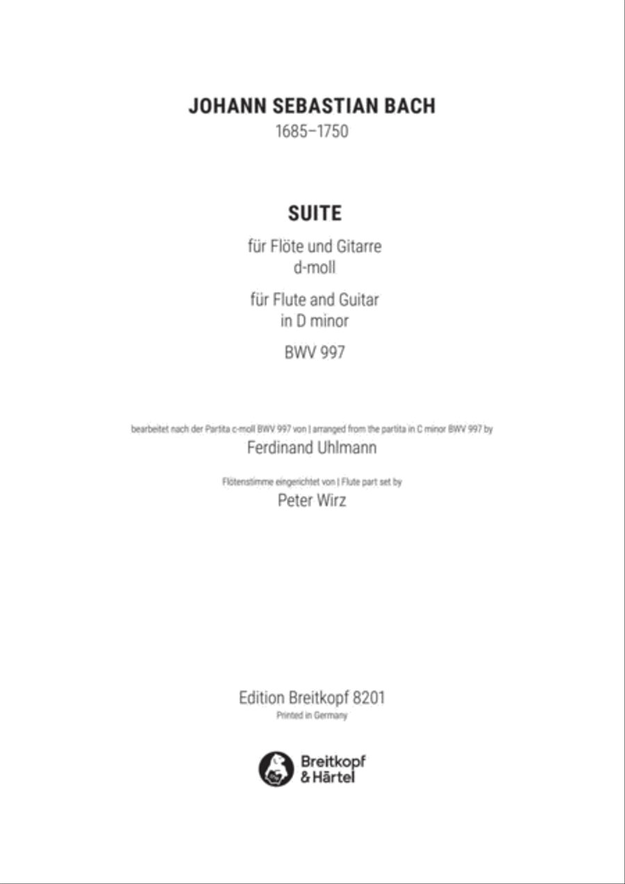 Partita in C minor BWV 997 Classical Guitar scores gallery preview page 2