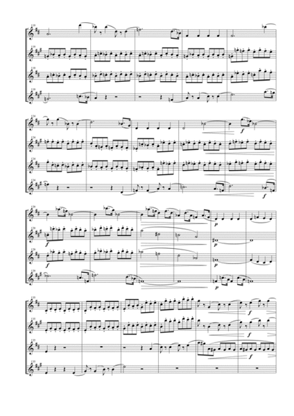 String Quartet KV 499 "Hoffmeister" for Saxophone Quartet (SATB) image number null
