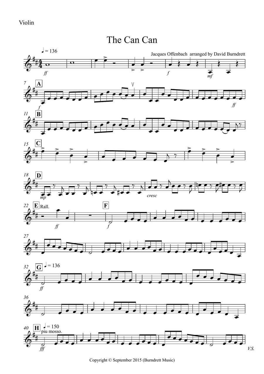 The Can Can for Violin and Piano Violin Solo scores gallery preview page 3
