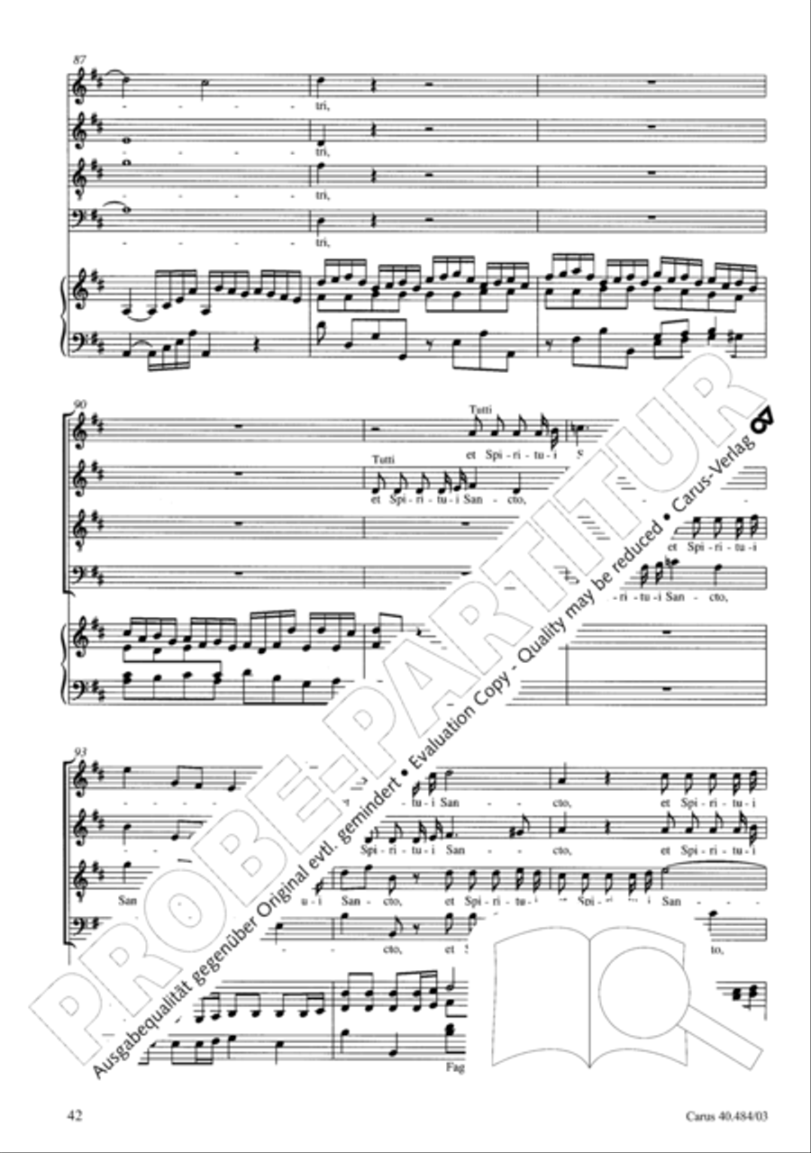Magnificat in D ATB scores gallery preview page 43