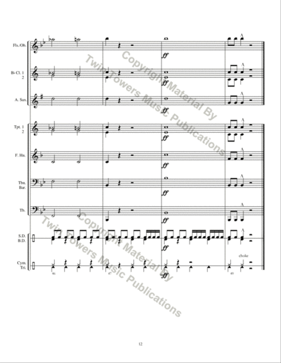 Orion Overture Orion Overture Concert Band scores gallery preview page 13