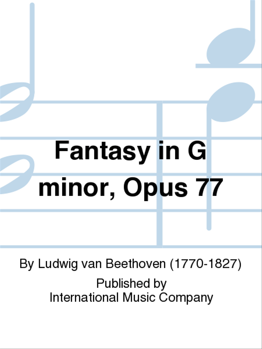 Fantasy In G Minor, Opus 77 Piano Solo scores gallery preview page 1