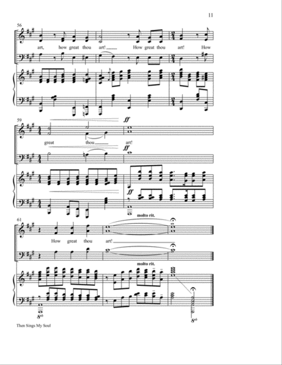 Then Sings My Soul (How Great Thou Art) 3-Part scores gallery preview page 12