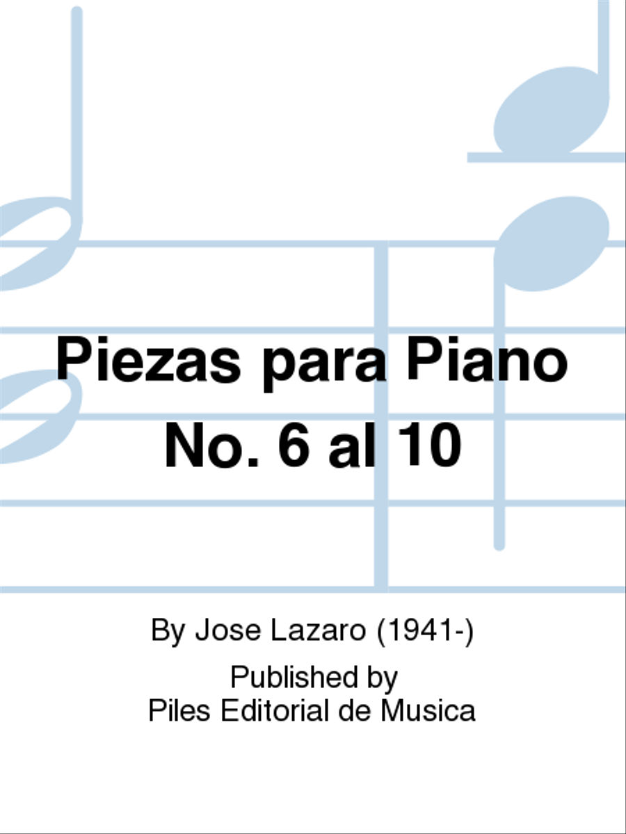 Piezas para Piano No. 6 al 10 Piano Solo scores gallery preview page 1