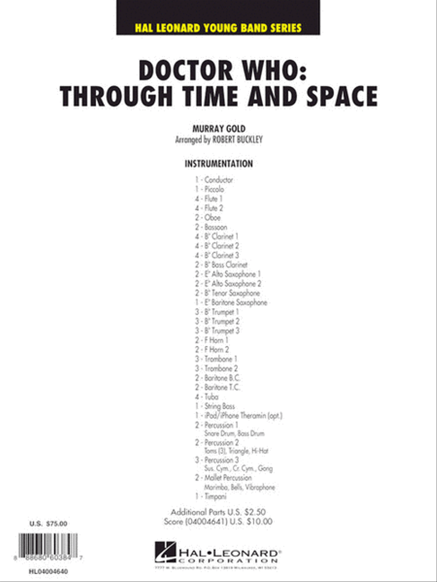 Doctor Who: Through Time and Space Concert Band scores gallery preview page 9