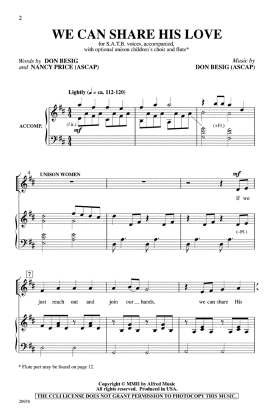 We Can Share His Love We Can Share His Love 4-Part scores gallery preview page 13