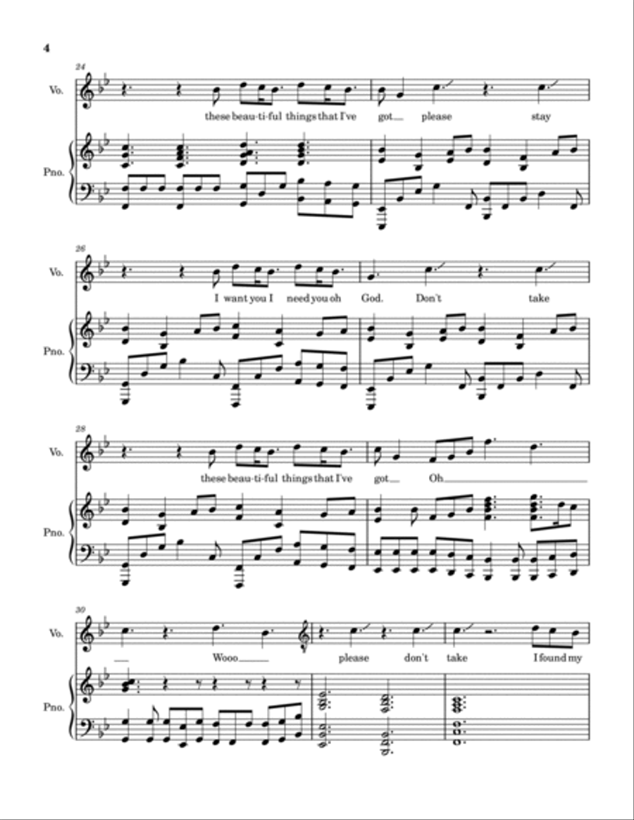 Beautiful Things Voice scores gallery preview page 4