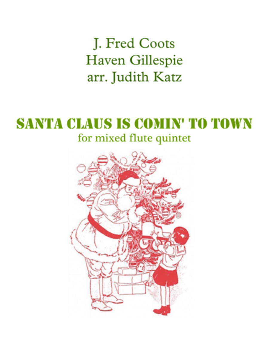 Santa Claus Is Comin' To Town Woodwind Quintet scores gallery preview page 1