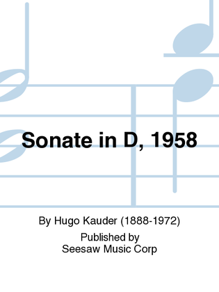 Sonate in D, 1958