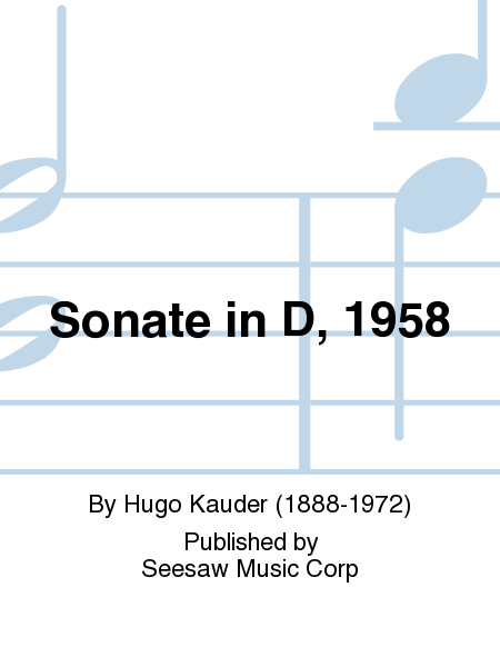 Sonate in D, 1958
