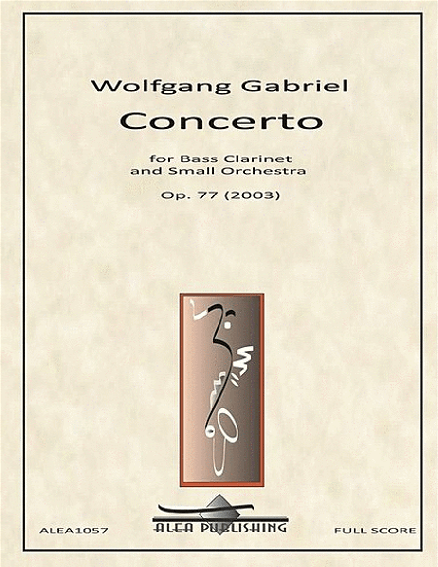 Concerto Bass Clarinet scores gallery preview page 1